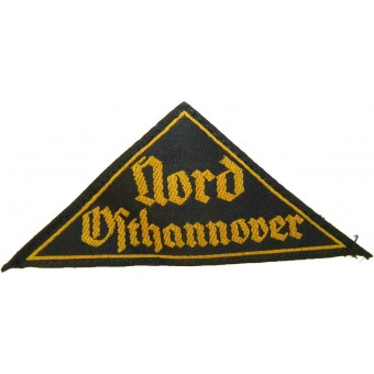 Hitlerjugend sleeve triangle,  Nord Osthannover. Espenlaub militaria