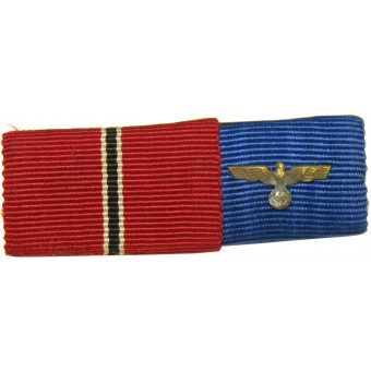 Ostfront Medal and Long Service Medal ribbon bar. Espenlaub militaria