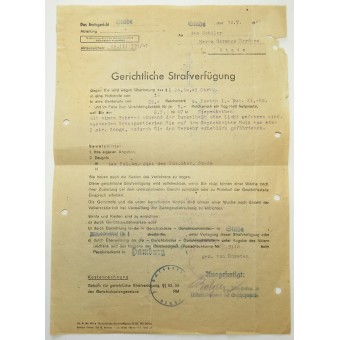 Award certificate for the German cross in gold, issued to Feldwebel Hermann Harders and papers. Espenlaub militaria