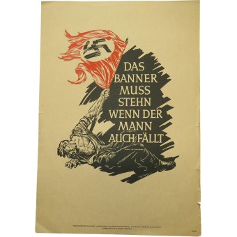 The banner should stand even if the man fell.  Albert Leo Schlageter. Espenlaub militaria