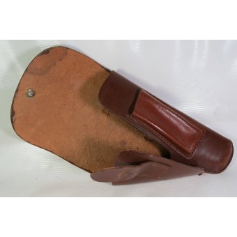 Walther PPK pistol, brown leather holster - mint. Espenlaub militaria