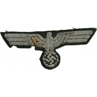 WW2 German Wehrmacht officers aluminum bullion embroidered breast eagle. Espenlaub militaria