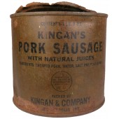 Una lata de salchichas Lend-Lease de EE.UU. - Kingan's Pork Sausage