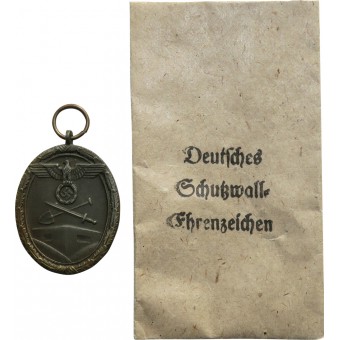 Deutsches Schutzwall Medaille. C. Poellath in the bag.. Espenlaub militaria