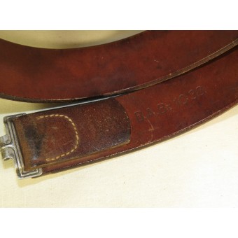 German combat leather belt - 100. Biertz 38 marked. Espenlaub militaria
