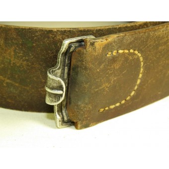 German combat leather belt - 100. Biertz 38 marked. Espenlaub militaria