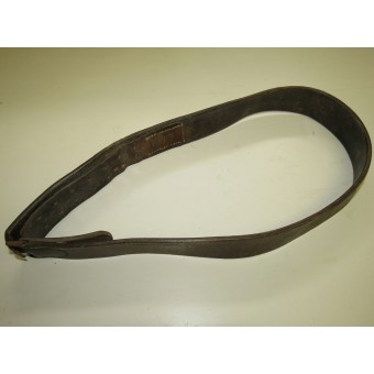 German combat leather belt RB NR 0/0850/0189 marked. Espenlaub militaria