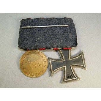 Iron Cross second class 1939 by W. Deumer in Ludenscheid and Sudetenland Medal medal bar. Espenlaub militaria