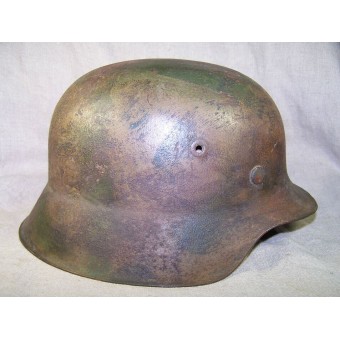 M 42 Camouflaged steel helmet. EF 64. Espenlaub militaria