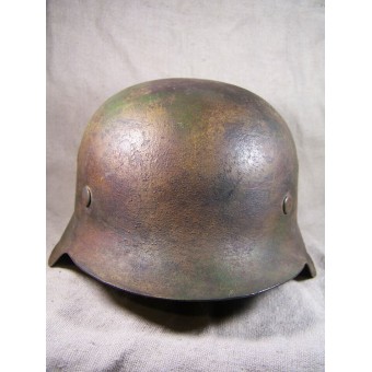 M 42 Camouflaged steel helmet. EF 64. Espenlaub militaria