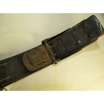 Wehrmacht army steel buckle and belt- Haarmann Ludenscheid. Espenlaub militaria