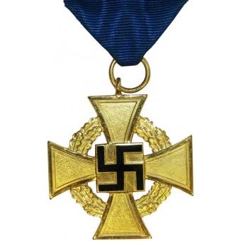 3rd Reich Faithful Service Cross 1st Class, Treudienst Ehrenzeichen 1.Stufe for 40 Years. Espenlaub militaria