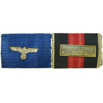 4 years in the Wehrmacht and  Anschlüss Protektorat with Prague clasp, ribbon bar. Espenlaub militaria