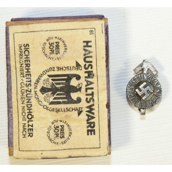 Hitlerjugend HJ-Leistungsabzeichen miniature. Silver grade, Cupal, M 1/34 RZM. Espenlaub militaria