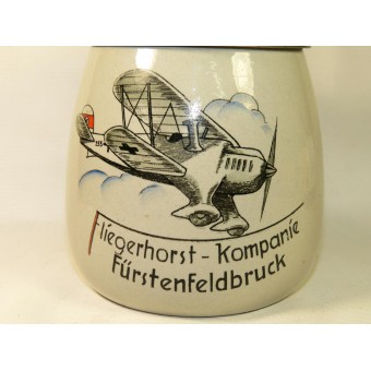 Luftwaffe Christmas bier stein from  Fliegerhorst-Kompanie Fürsteneldbruck. Espenlaub militaria