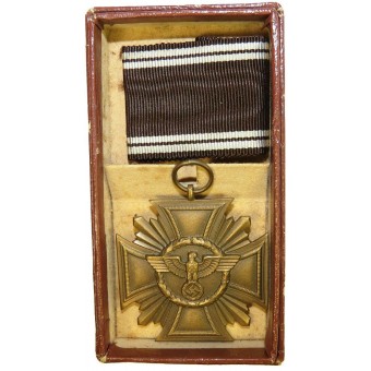 NSDAP Long Service Award for 10 Years with Box of issue by Wilhelm Deumer-Lüdenscheid. Espenlaub militaria