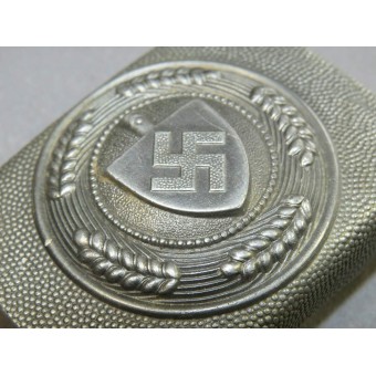 RAD belt buckle, aluminum, early 1936 marked example by Berg&Nolte. Espenlaub militaria