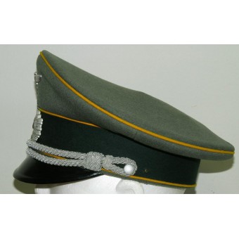 Wehrmacht Heer 5th Cavalry Regiment officer’s visor hat with traditional skull.. Espenlaub militaria