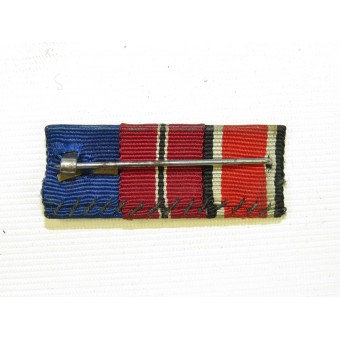 Wehrmacht Ribbon bar with 3 awards. WH medal, EK, and WiO medal. Espenlaub militaria