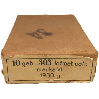 Latvian made Pack for 10 cartridges 303, Mark VII, 1930, for the machine gun. Espenlaub militaria