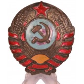 Sleeve shield for Soviet RKM militia in the shape of arms of the USSR M 1936