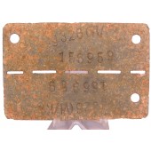 The ID tag of a prisoner of war from Stalag 326-VI - K