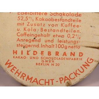 Wehrmacht hardening chocolate tin 1941- Scho-Ka-Kola. Espenlaub militaria