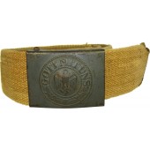 Wehrmacht Afrika Korps canvas belt with steel buckle "Gott mit uns"