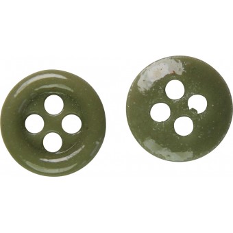 3rd Reich khaki ceramic buttons 11 mm for shirts. Espenlaub militaria