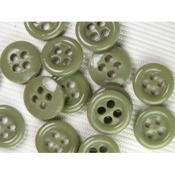 3rd Reich khaki ceramic buttons 11 mm for shirts. Espenlaub militaria