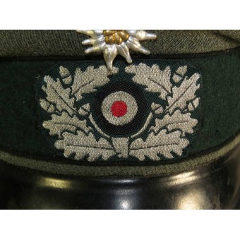 3rd Reich combat pioneer in Gebirgsjager regiment Alter-art visor hat.. Espenlaub militaria