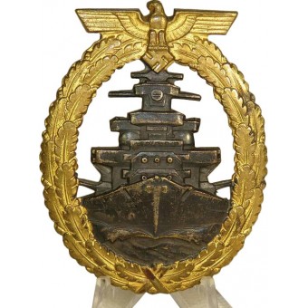 Flottenkriegsabzeichen der Kriegsmarine - High Seas Fleet Badge by Schwerin, Berlin.. Espenlaub militaria
