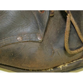 Soviet / lend lease supply enlisted leather ankle boots. Espenlaub militaria