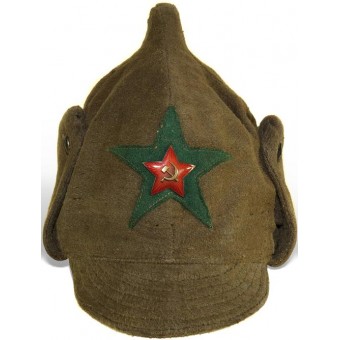 Soviet WW2 M 38 , budyonovka winter helmet, borderguard, NKVD. Espenlaub militaria
