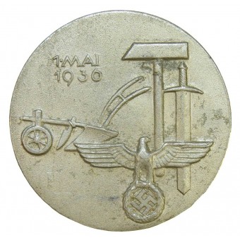 3rd Reich International Labour day 1 Mai 1936 year badge. Espenlaub militaria