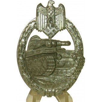 3rd Reich PKA - Panzerkampfabzeichen - Tank assault badge in silver - Zinc, hollow. Espenlaub militaria