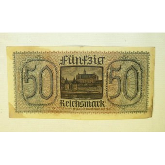 German occupied eastern territories 50 Reichsmark, 1941-45 year. Espenlaub militaria