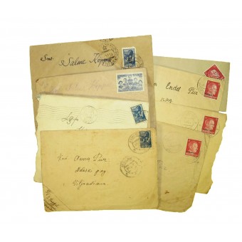 Set of 8 envelopes 1941-45 year, issued in Estonia during Soviet and German occupation. Espenlaub militaria