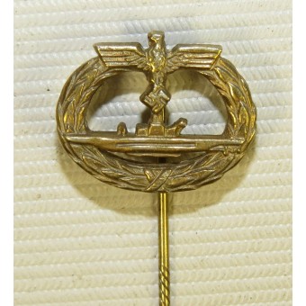 WW2 German Kriegsmarine Submarine War Badge miniature stickpin. Espenlaub militaria