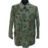 Luftwaffe Felddivisions smock- camouflage, Grünmeliert cloth
