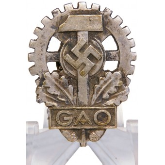 3rd Reich Gesamtverband deutscher Arbeitsopfer-GAO. Member badge. Espenlaub militaria