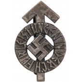 HJ - Leistungsabzeichen. Miniature 22 mm. HJ Proficiency Badge in Silver M 1/34 