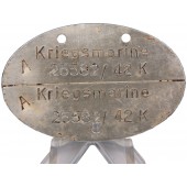 Kriegsmarine Personal ID tag 2558/42 K 