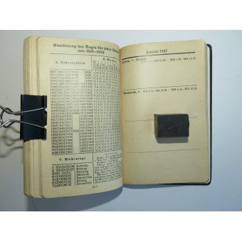 1943 Waffen-SS soldiers pocket calendar. Espenlaub militaria