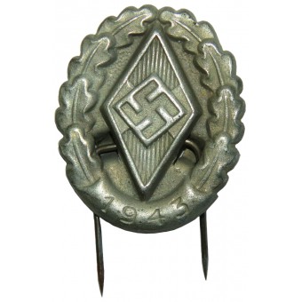 Hitler Jugend Reichssportwettkämpfe 1943 Siegernadel, 2nd type. Espenlaub militaria