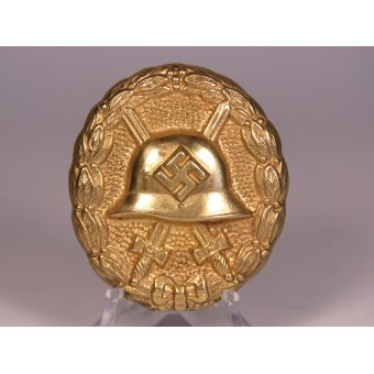 Boxed Spanish Wound badge 1939, 1st type gold class. Espenlaub militaria