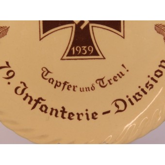 Wall commemorative plate of the 79th Wehrmacht Infantry Division. Espenlaub militaria