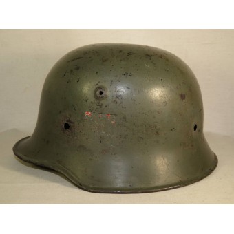 M 34 double decal Medium duty SS-VT or SD helmet. Espenlaub militaria
