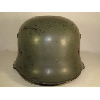 M 34 double decal Medium duty SS-VT or SD helmet. Espenlaub militaria