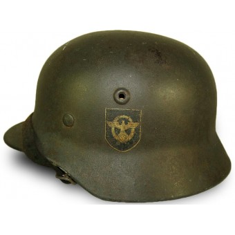 M 40 Polizei double decal Q 64 steel helmet. Espenlaub militaria